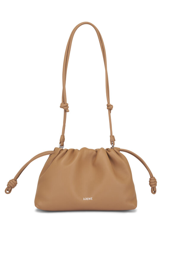 Loewe Medium Flamenco Mocha Leather Clutch - view 8