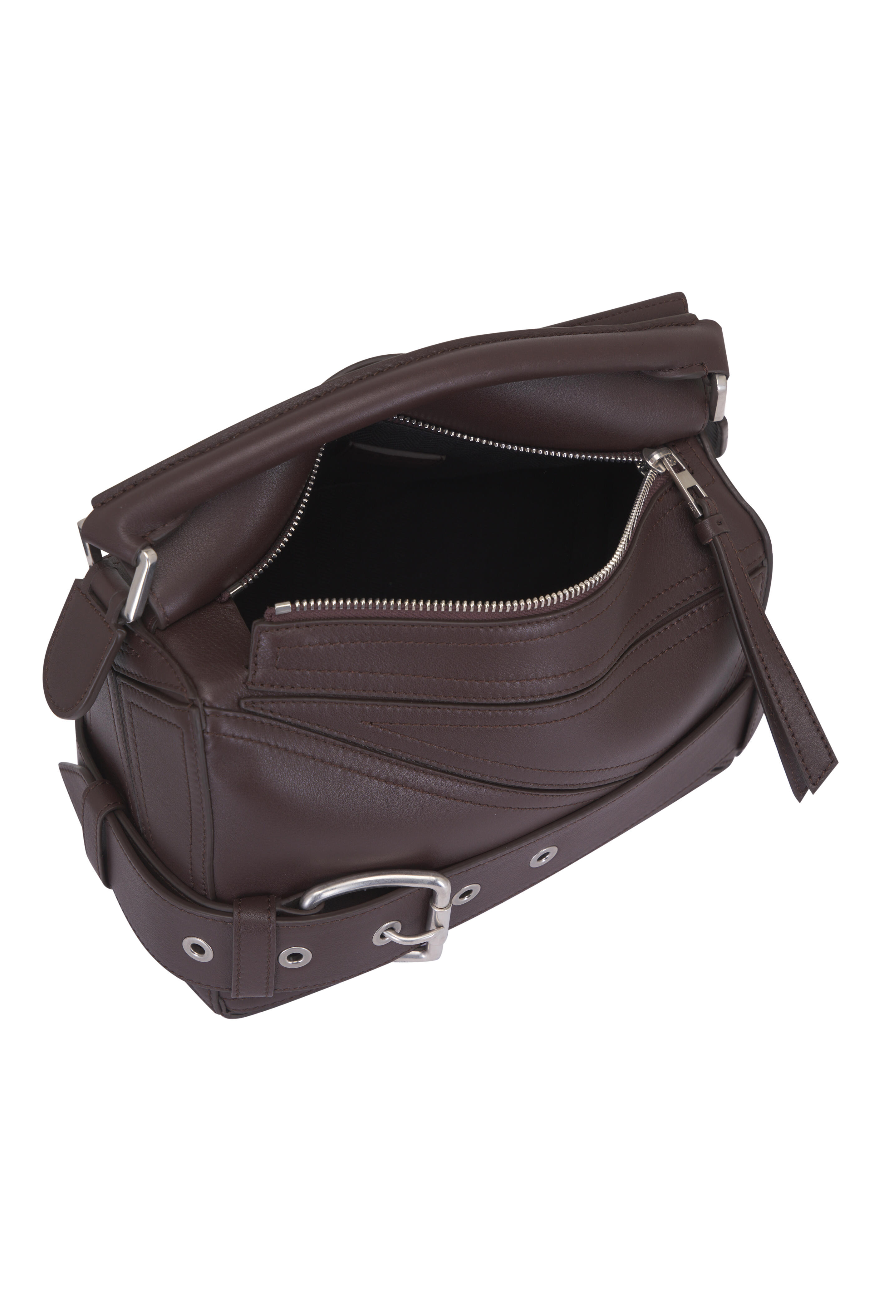 バッグ・カバンその他 Loewe Puzzle Biker small bag Dark Brownie Loewe - Small Puzzle Biker Dark Brownie Shiny Leather Bag