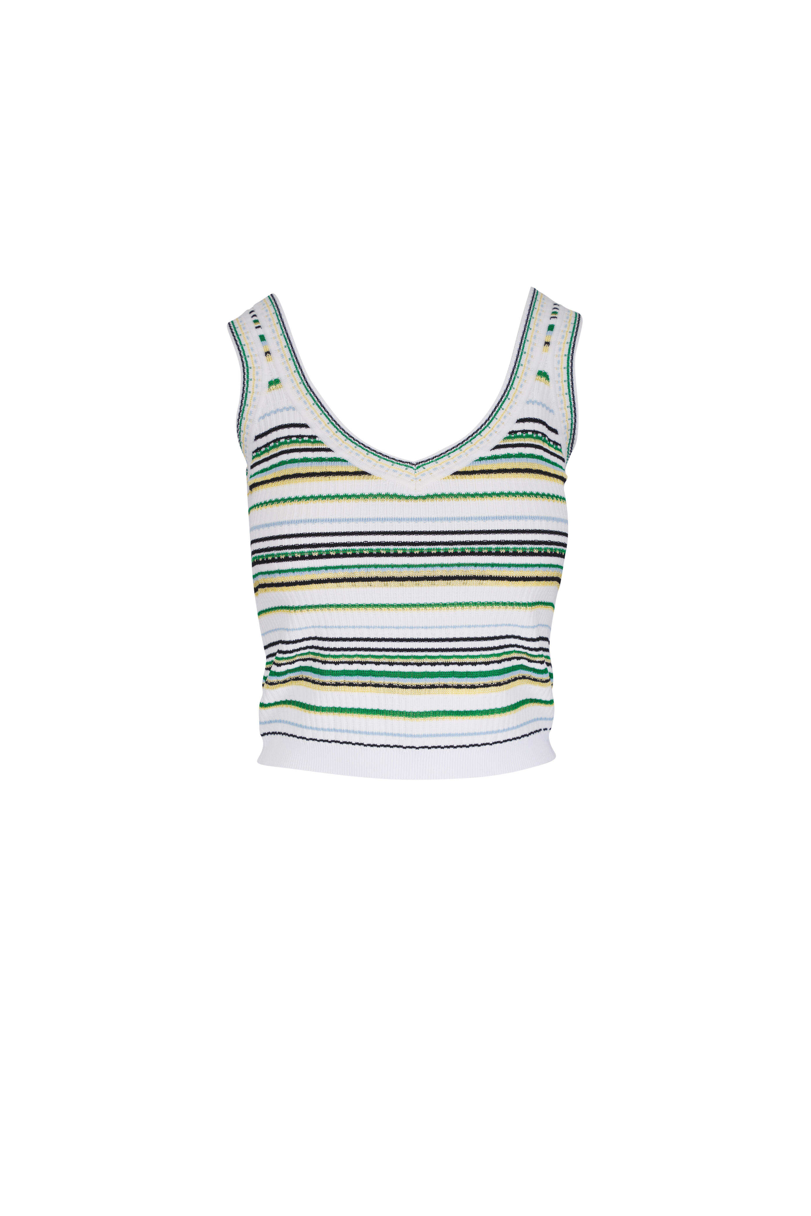 Veronica Beard - Carlin Knit Off White Multi Tank