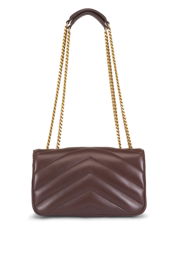 Saint Laurent Small Lou Lou Deep Hickory Leather Chain Bag - view 2