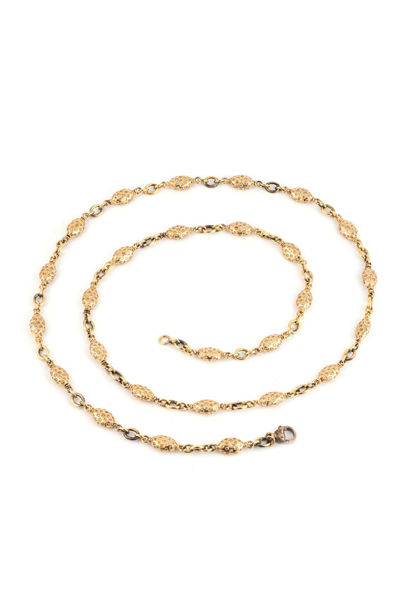 Sylva & Cie Diamond Bead Necklace