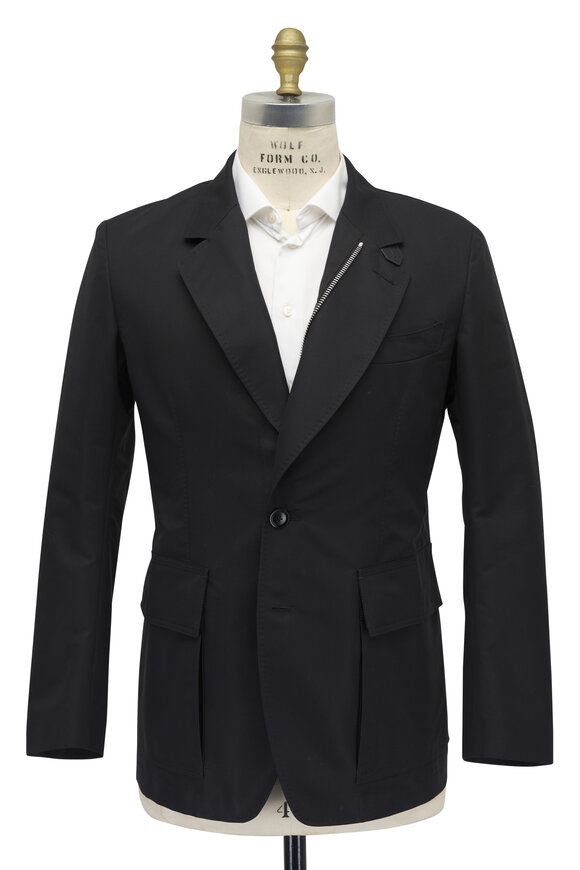 Tom Ford - Sartorial Black Tech Canvas Jacket