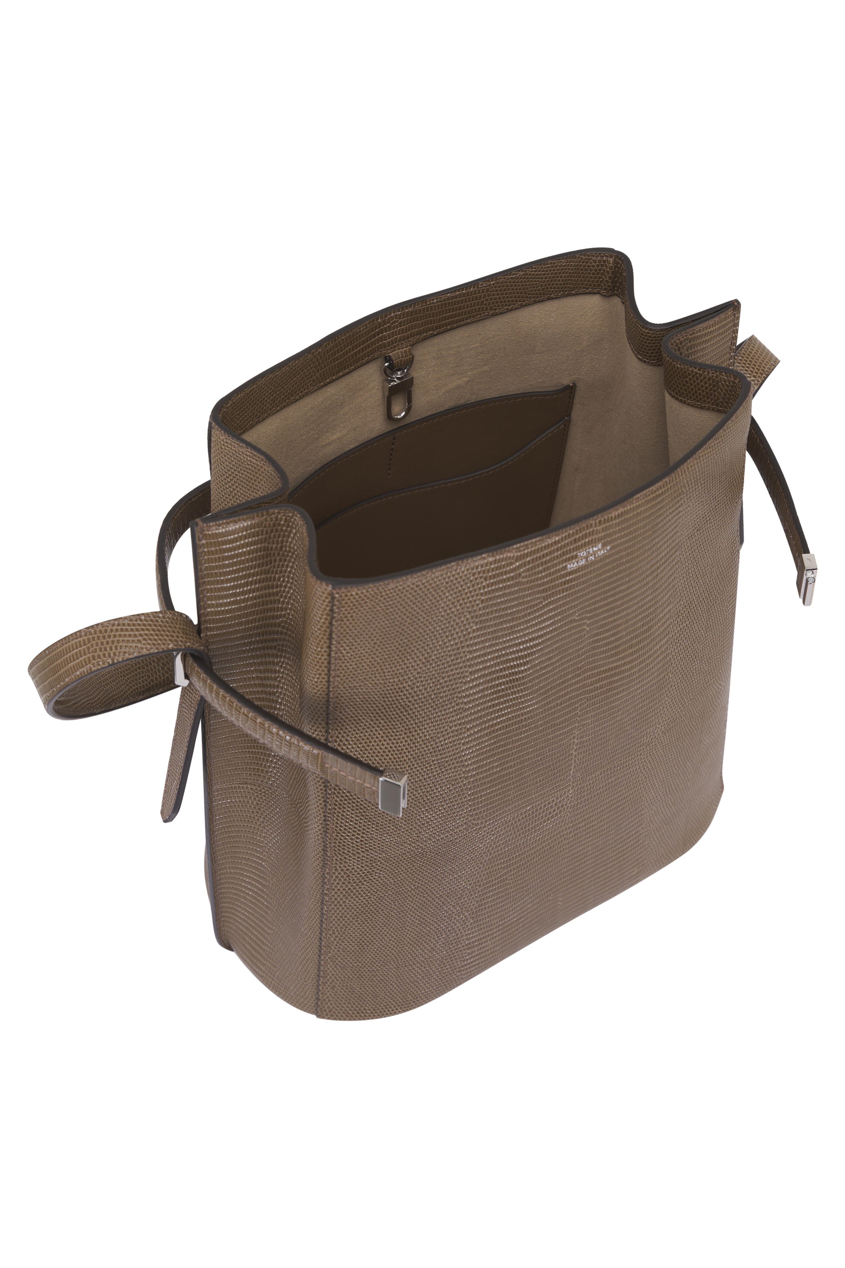 A VONTADE × TEMBEA AMMUNITION BAG OLIVE OLIVE bucket bag in khaki green calfskin leather | TSATSAS