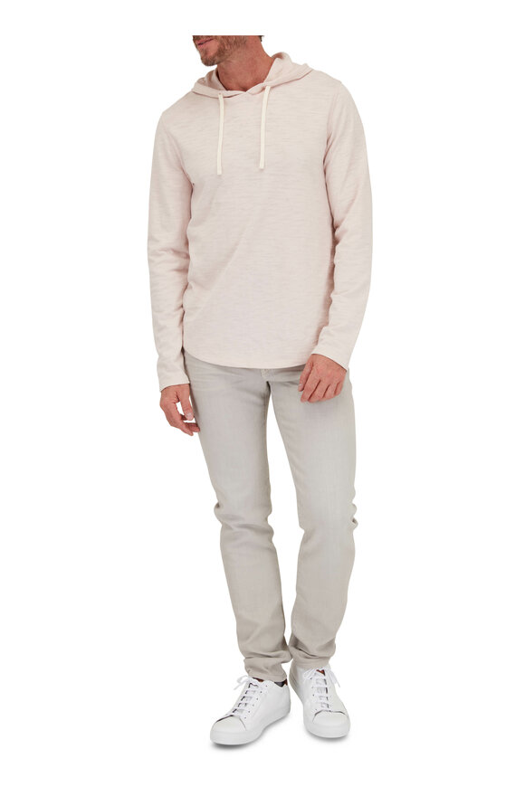 Vince - Slub Dusty Mauve Cotton Hoodie