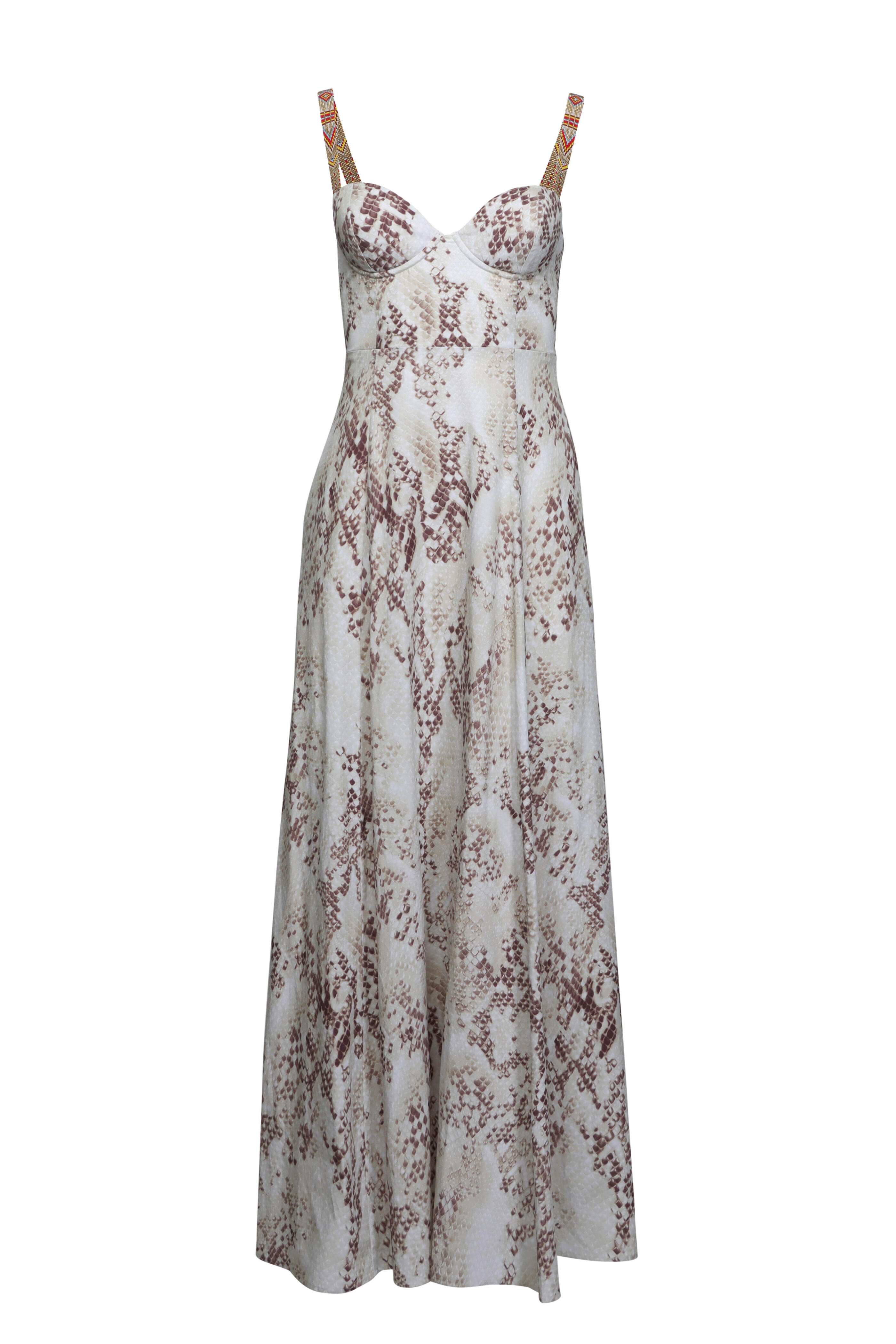 L'Agence - Sutton Light Sage Desert Animal Print Maxi Dress