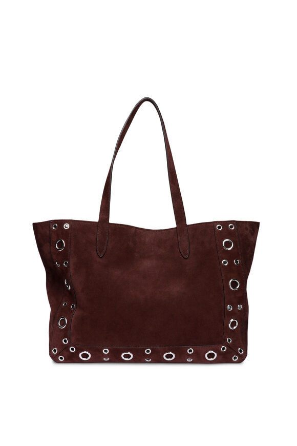 Valentino Garavani Medium Nellcote Embellsihed Suede Mirror Tote - view 5