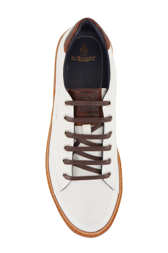 Di Bianco - Imola Dry Tan & White Leather Dress Sneaker 