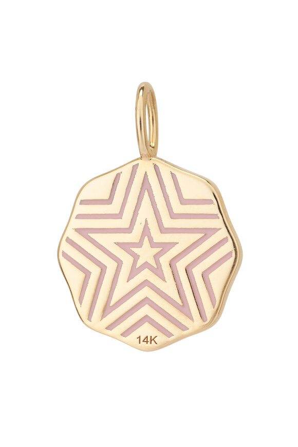 Marlo Laz Mini Porte Bonheur Light Pink & Citrine Charm - view 2