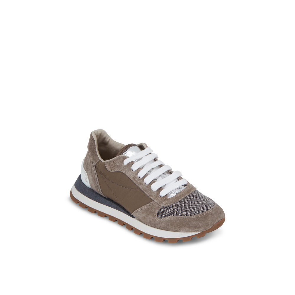 【送料&関税込】Brunello Cucinelli Monili-toecap Sneakers Brunello Cucinelli Knit Monili Cap-Toe Sneakers - Bergdorf