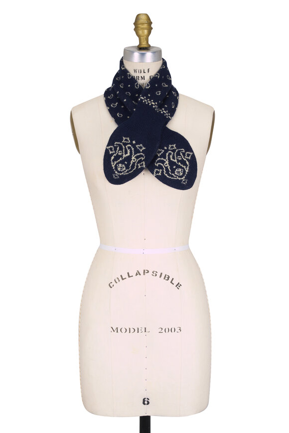 Guest in Residence Midnight & Butter Bandana Bowtie Scarf - view 1
