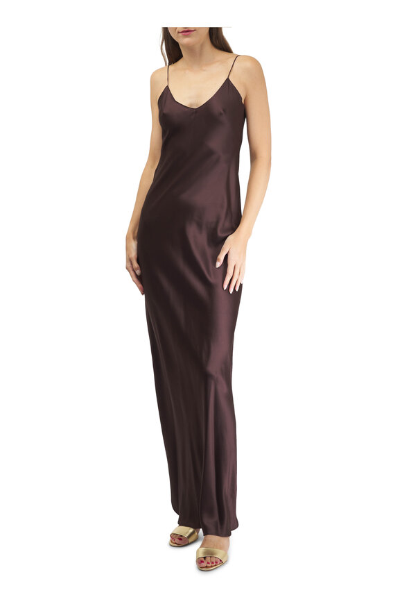 Nili Lotan - Cami Oxblood Silk Gown