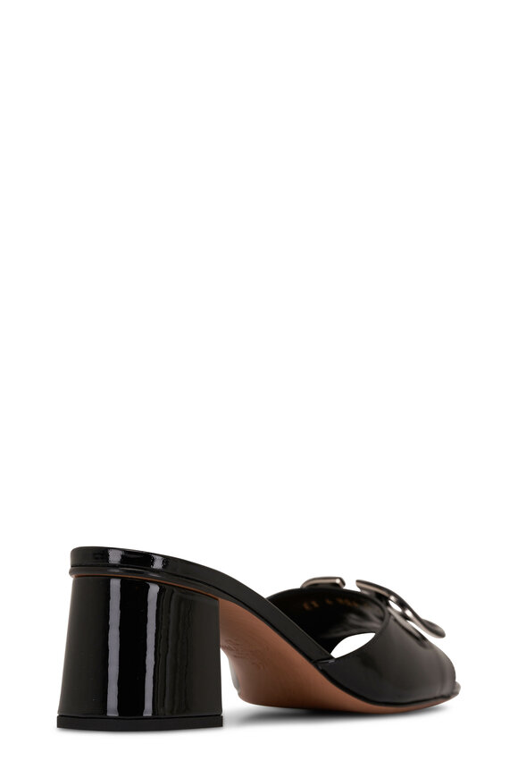 Valentino Garavani - Black Patent Leather VLogo Heeled Slide, 60mm 