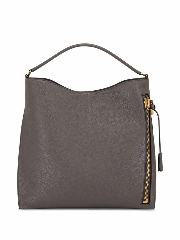 Tom Ford - Alix Graphite Leather Large Hobo