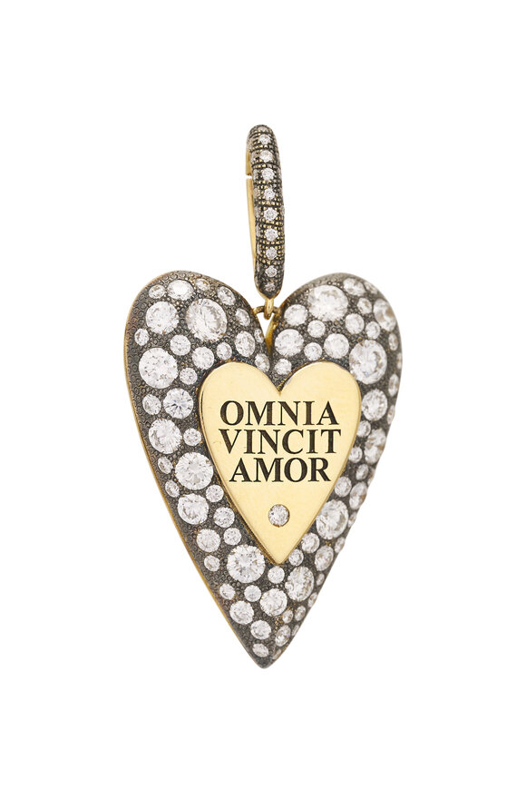 Mariani 18k Yellow Gold Diamond Heart Pendant