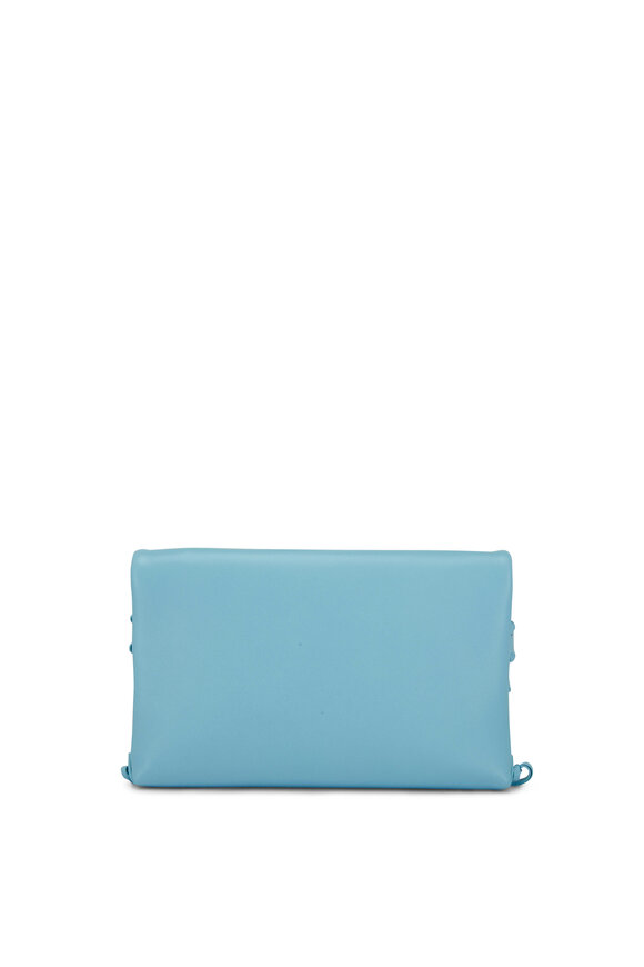 Chloé - Mony Topaz Blue Leather Whipstitch Clutch