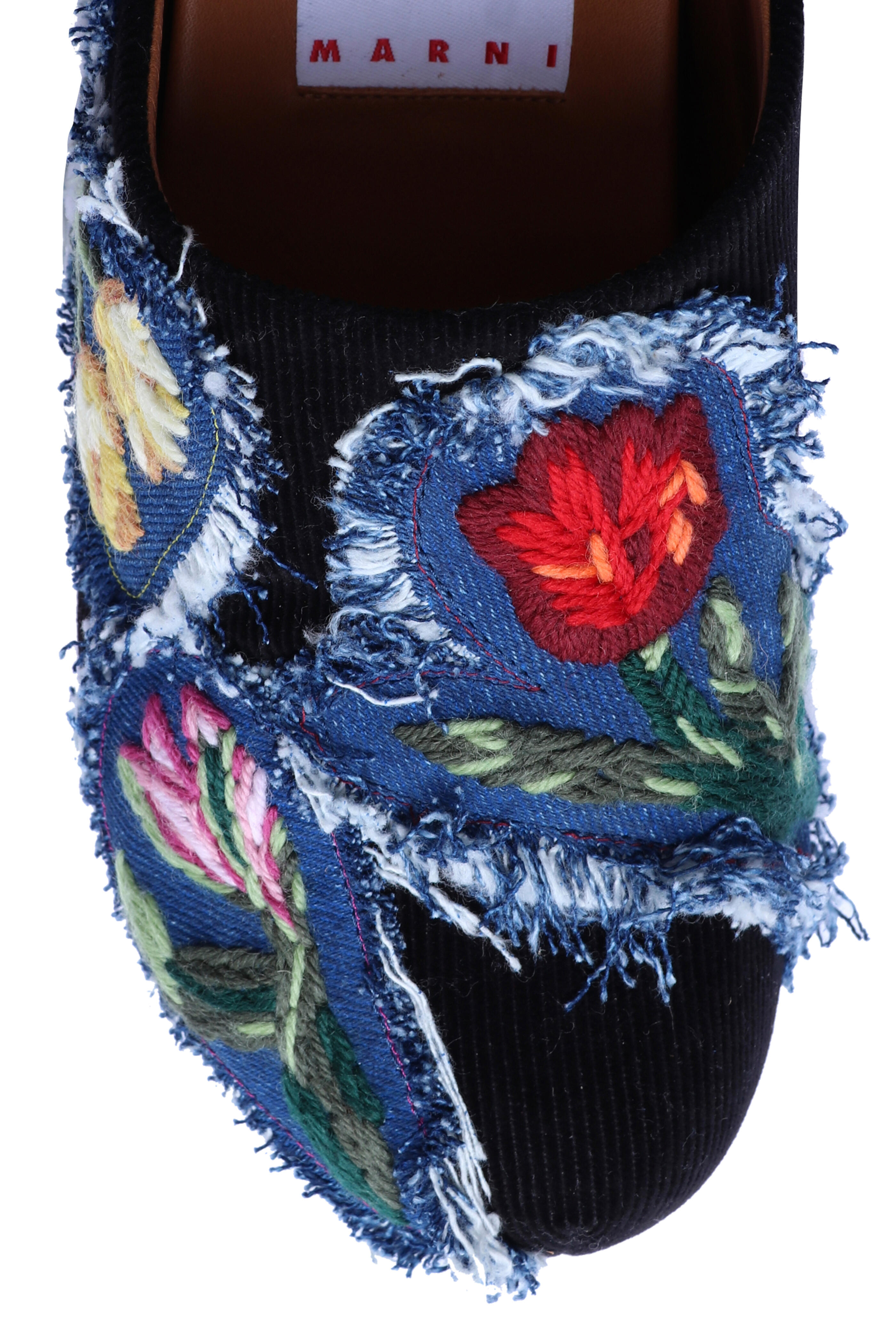 マルニ MARNI ミュール Marni - Black Multi Embroidered Fussebett Sabor Mule