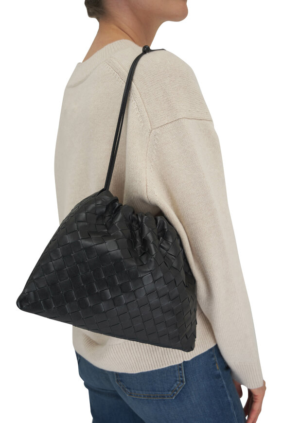 Bottega Veneta - Medium Dustbag Black Intreccio Clutch