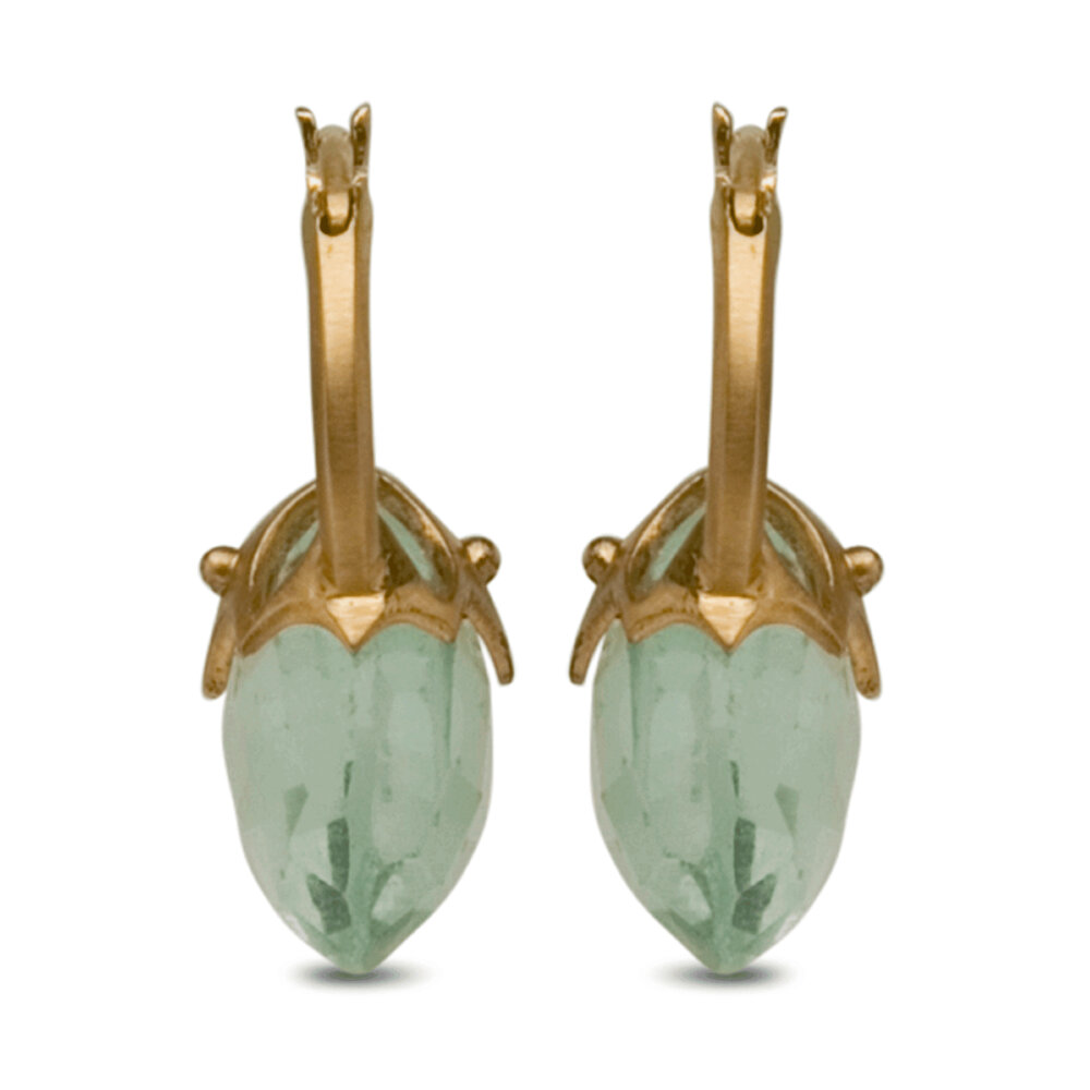 Carla Rockmore Designs 22k Yellow Gold Hex Earrings