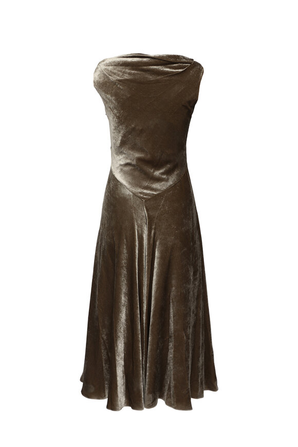 Altuzarra Drina Clove Velvet Dress - view 2