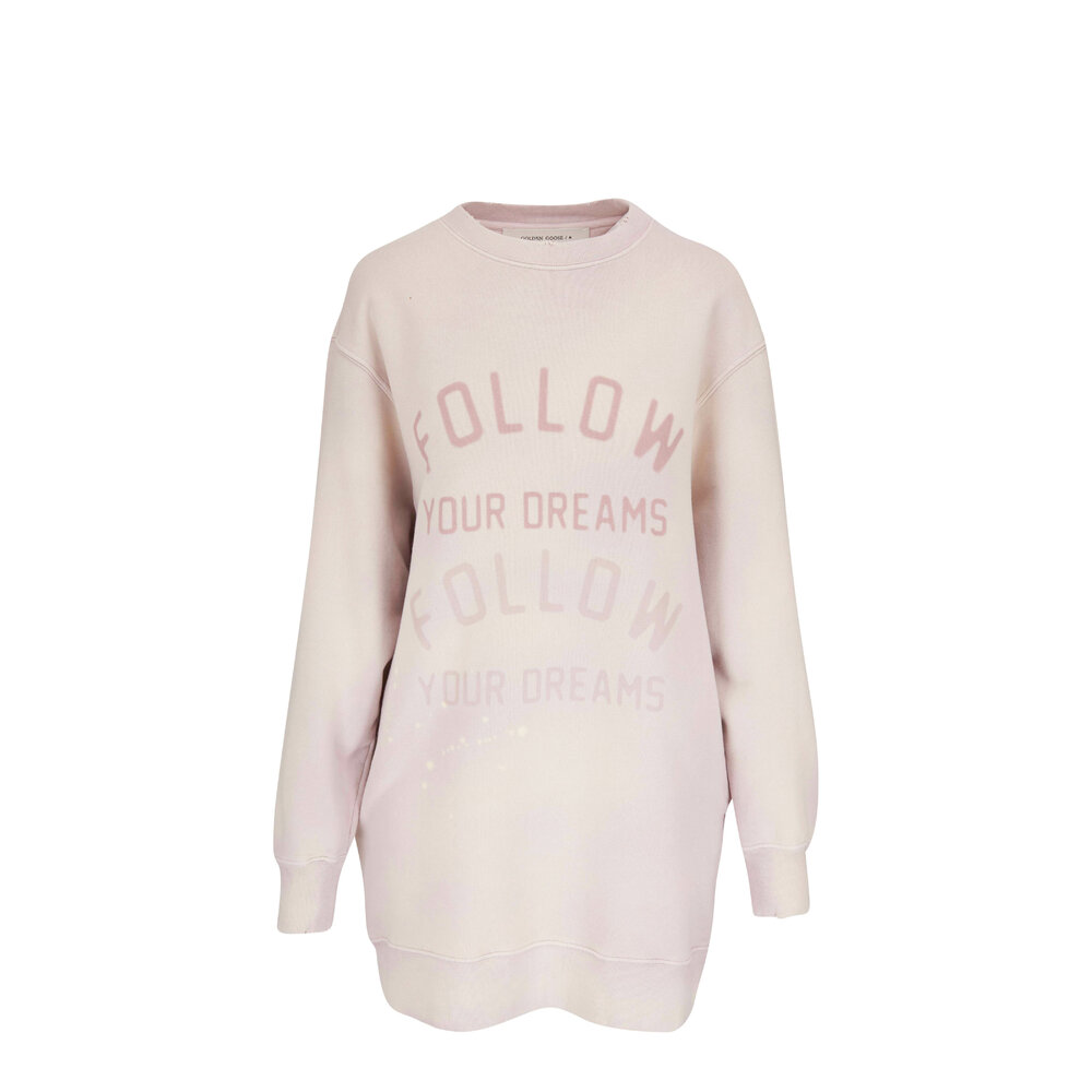 Golden Goose - Distressed Pink Journey Sweatshirt Dress