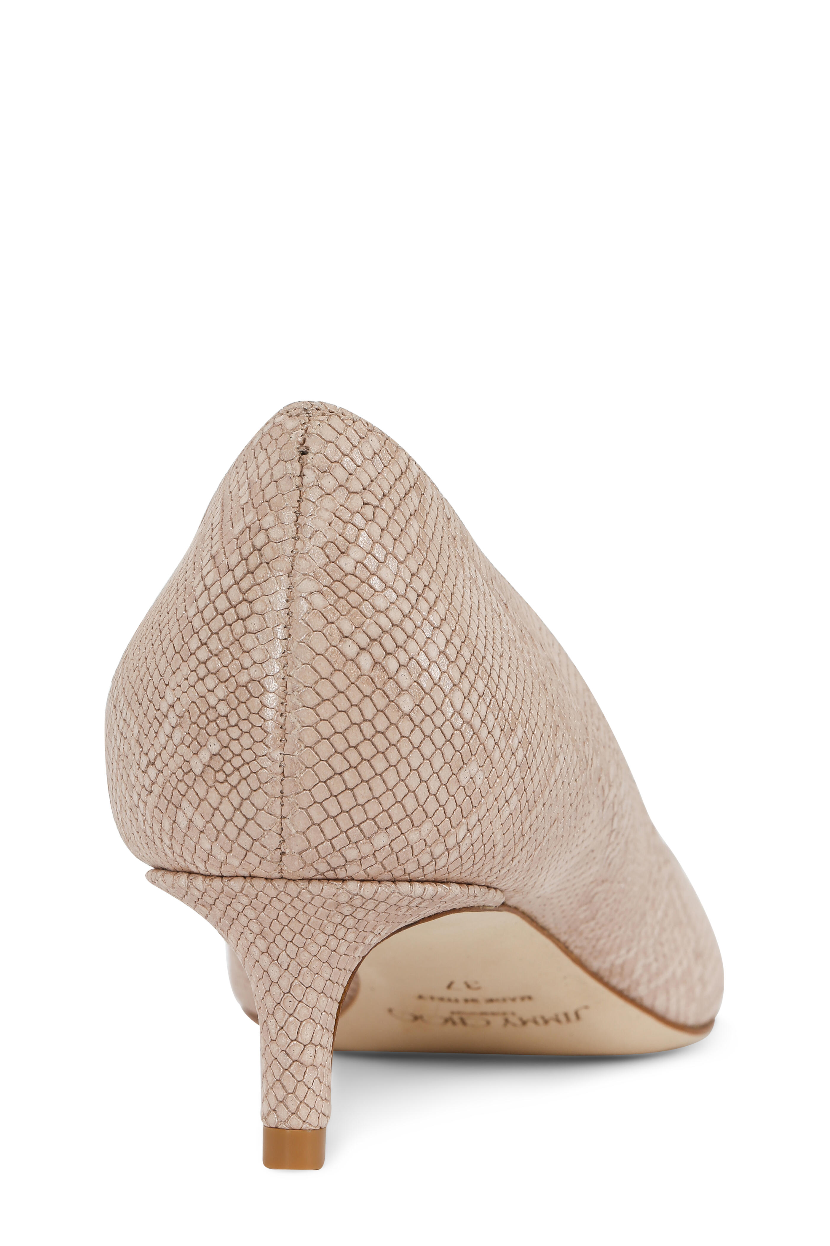 Jimmy Choo - Romy Nude Embossed Lamé Low Pump, 40mm