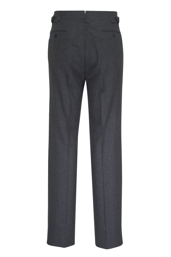 Ralph Lauren Purple Label Dark Gray Wool Flannel Dress Pant - view 2