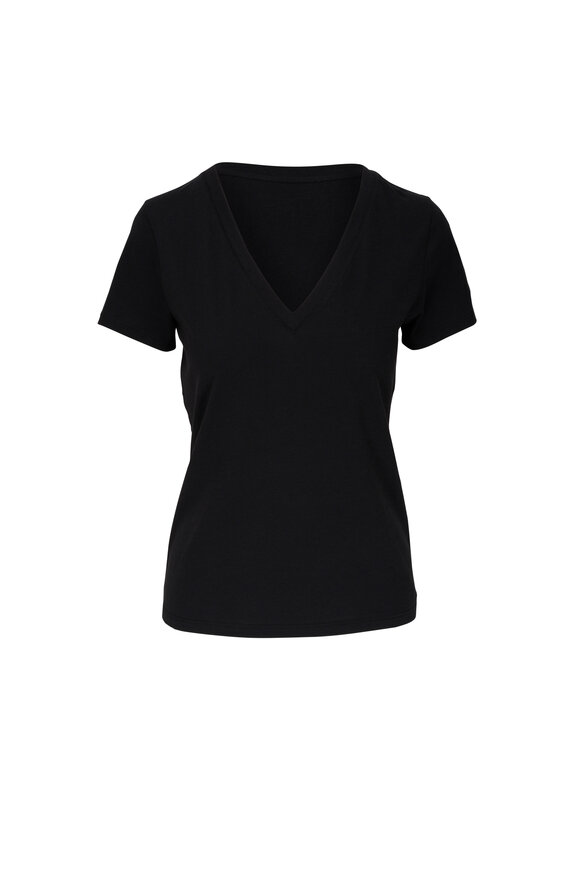 Vince Black V-Neck Short Sleeve T-Shirt  - view 1