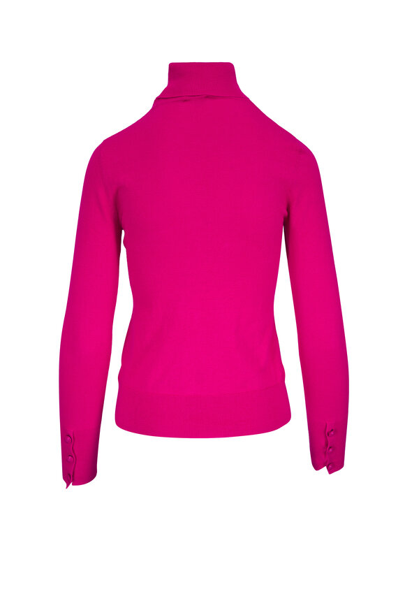 L'Agence - Flora Fuscia Rose Turtleneck Sweater