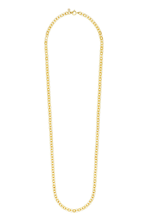 Cadar 18k Yellow Gold B Home Link Necklace - view 2