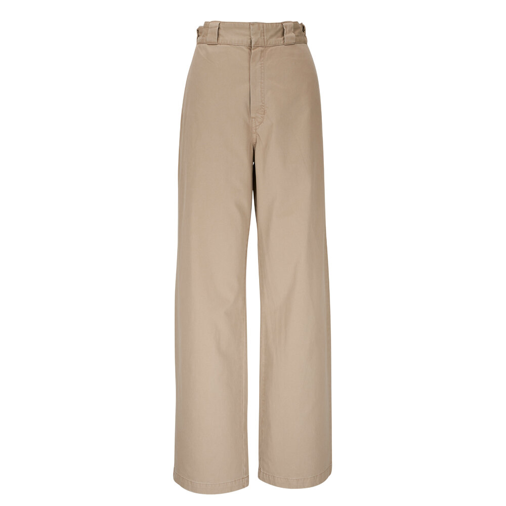 Women Palazzo Tracksuit Pants Recycled Cashmere Beige - Rifò