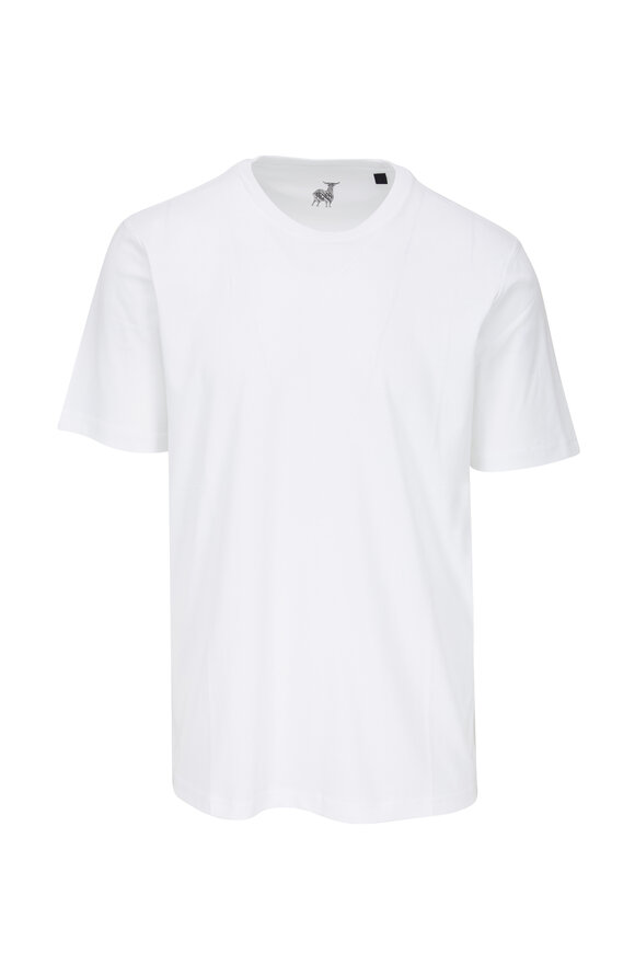 Raffi  The Lafayette White Aqua Cotton T-Shirt