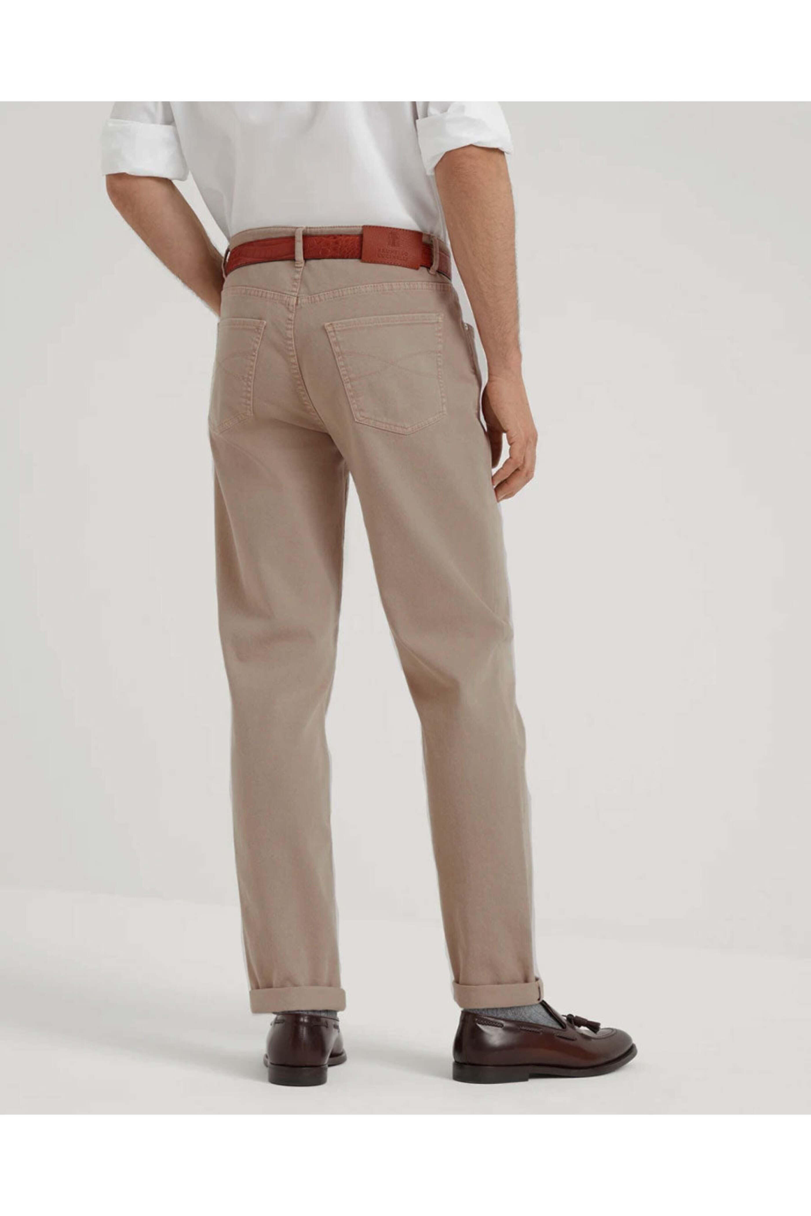 パンツ BRUNELLO CUCINELLI Cotton 5-pocket trousers Brunello Cucinelli - Taupe Five Pocket Skinny Fit Jean