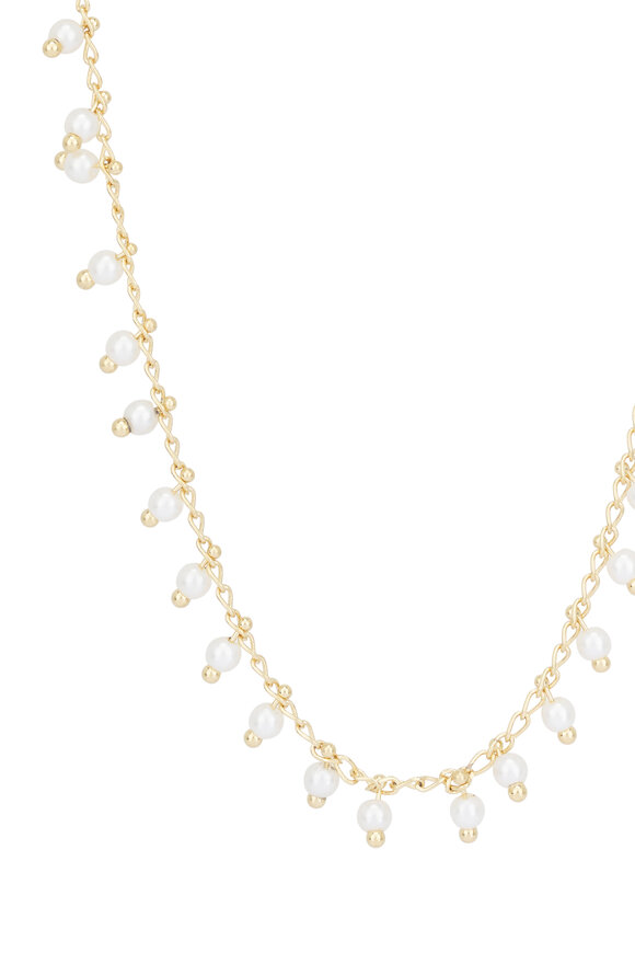 Cristina V. Pearl Dangle Chain Necklace - view 2