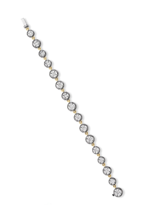 Nam Cho 18k White Gold and Diamond Bezel Set Bracelet - view 1