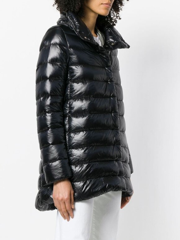 Herno - Black Hi-Low Puffer Jacket