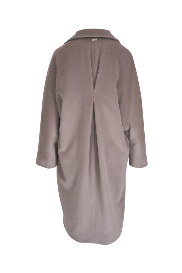 Agnona - Sesame Alpaca Cocoon Long Coat