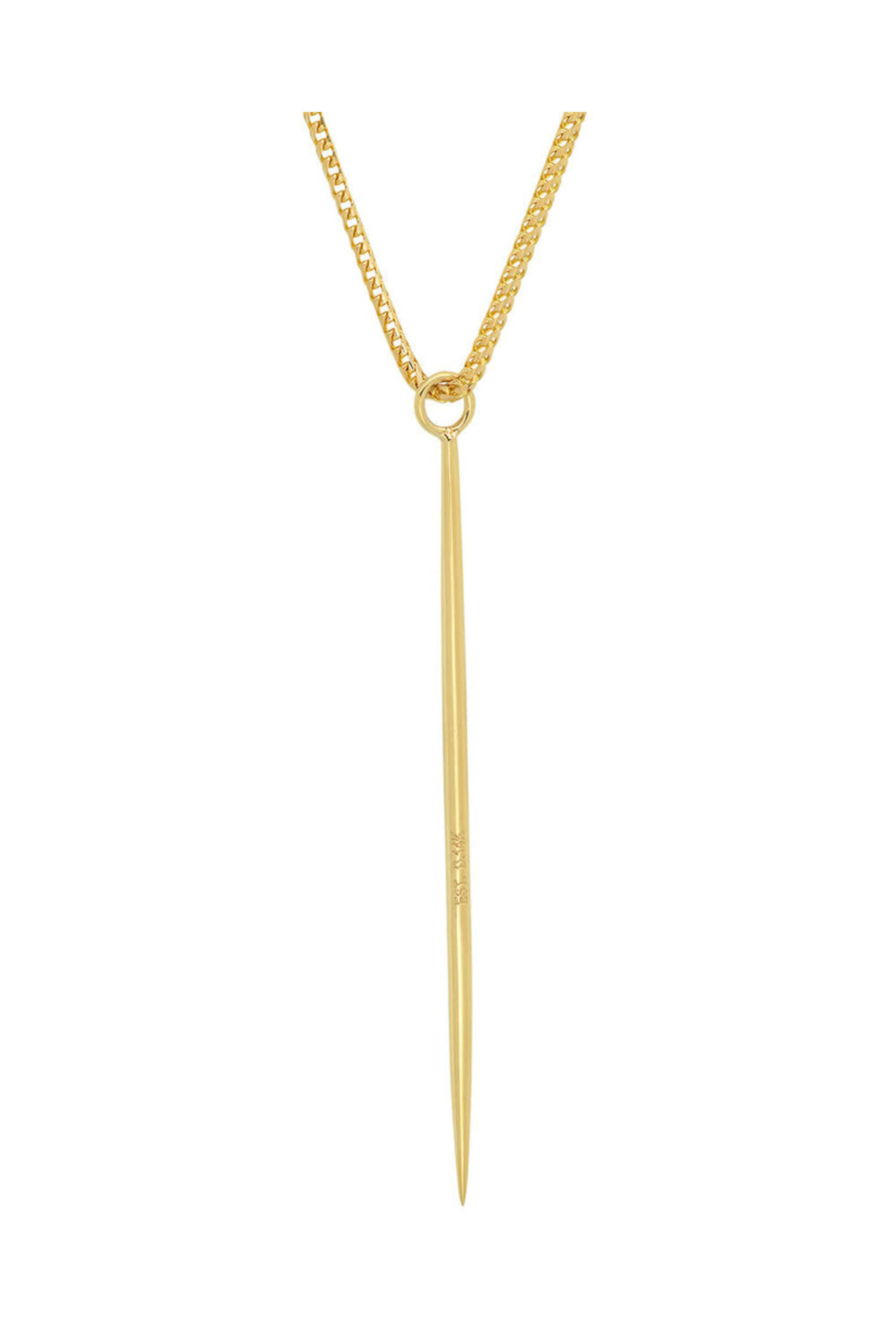 Established - Yellow Gold Toothpick Necklace