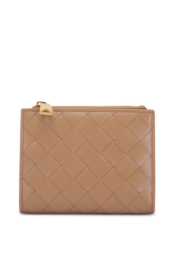 Bottega Veneta - Bright Red Intreciatto Fold-Over Small Wallet