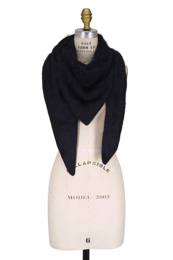 Etro - Black Silk & Wool Scarf | Mitchell Stores