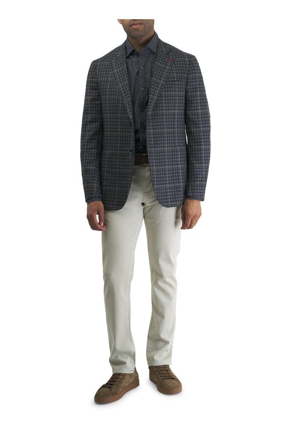 Isaia - Medium Gray Check Sportcoat