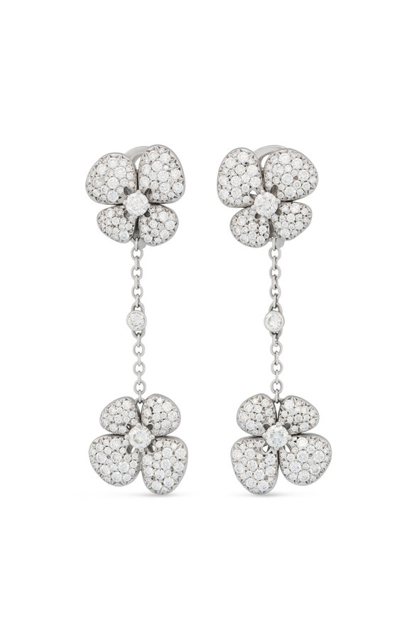 Miseno 18k White Gold Diamond Ischia Earring