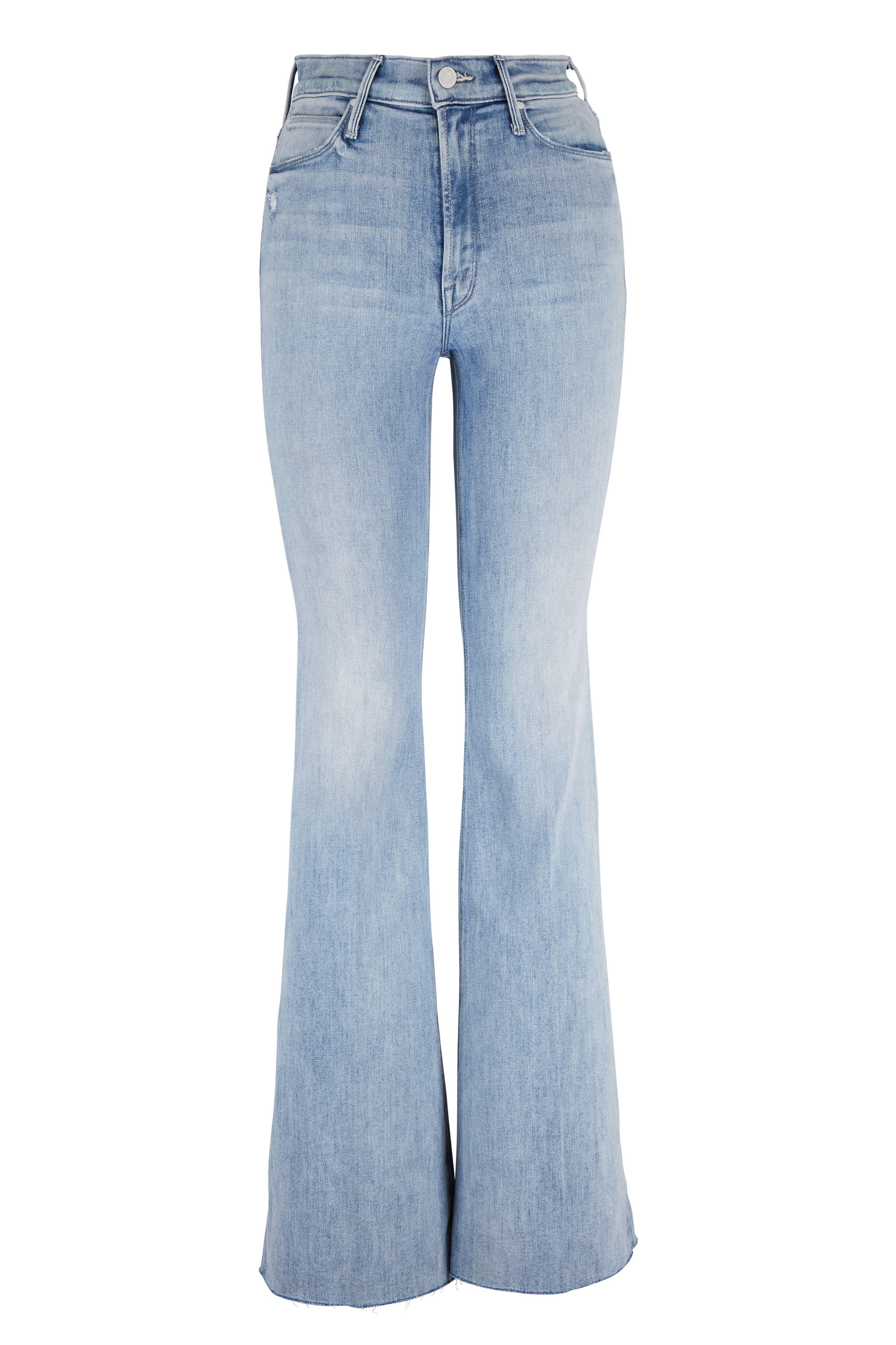 Mother Denim - The Doozy Fray Knock On Wood Ultra-Wide Flare Jean