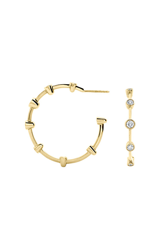 Mariani 18k Yellow Gold Diamond Elettra Earring