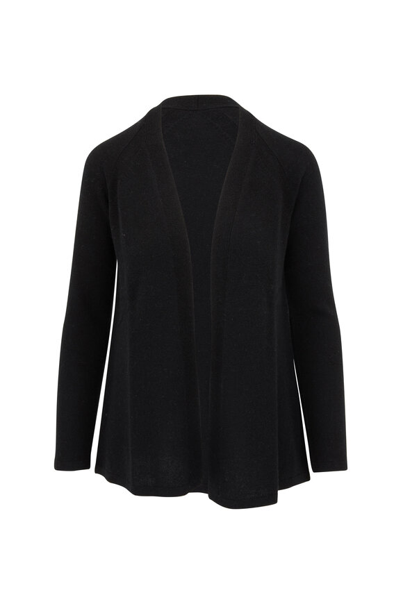 Kinross - Easy FWT Black Cashmere Cardigan