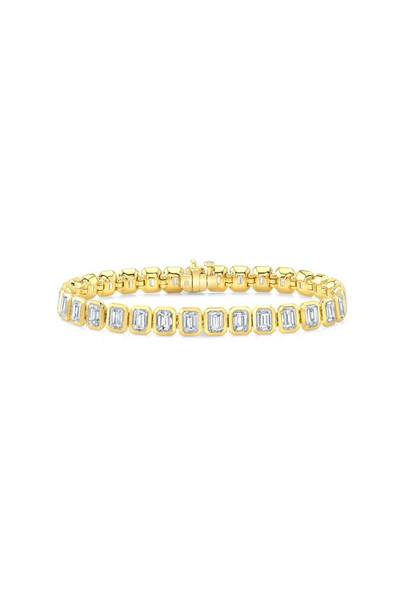 Rahaminov - Buttercup 7CT Emerald Cut Diamond Bracelet