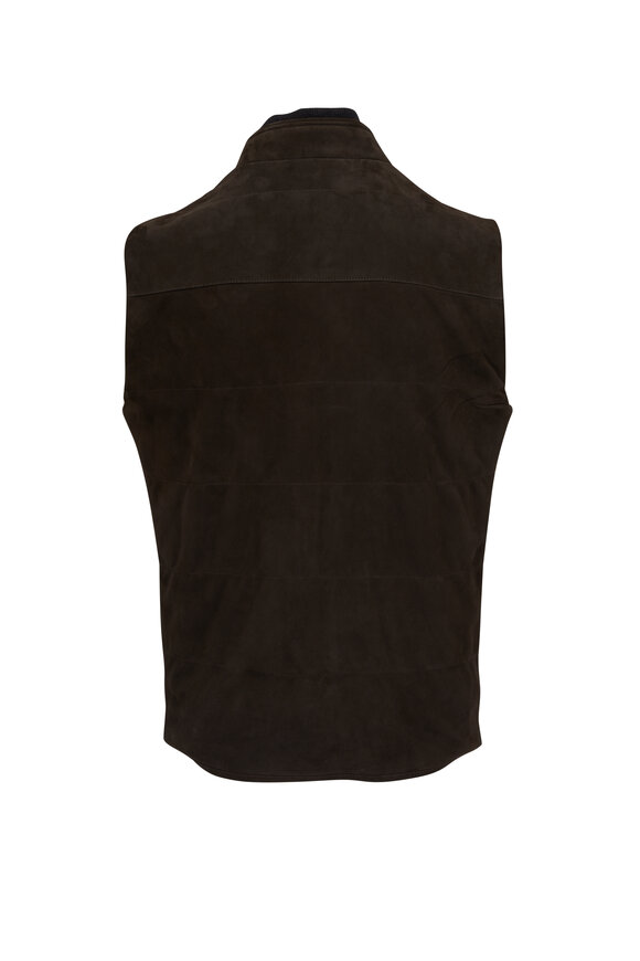 Maurizio Baldassari - Charcoal Gray Suede Vest 