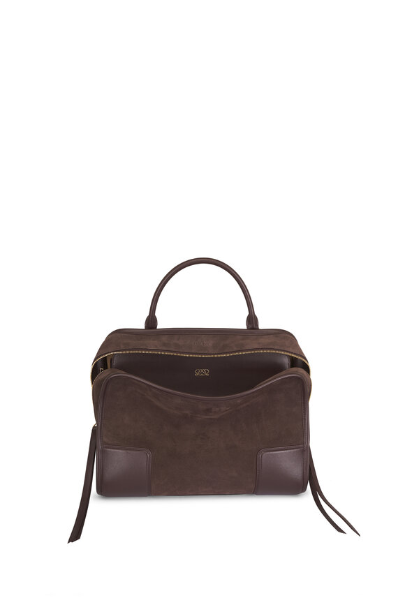 Loewe Large Amazona 180 Dark Chestnut Suede Bag - view 4