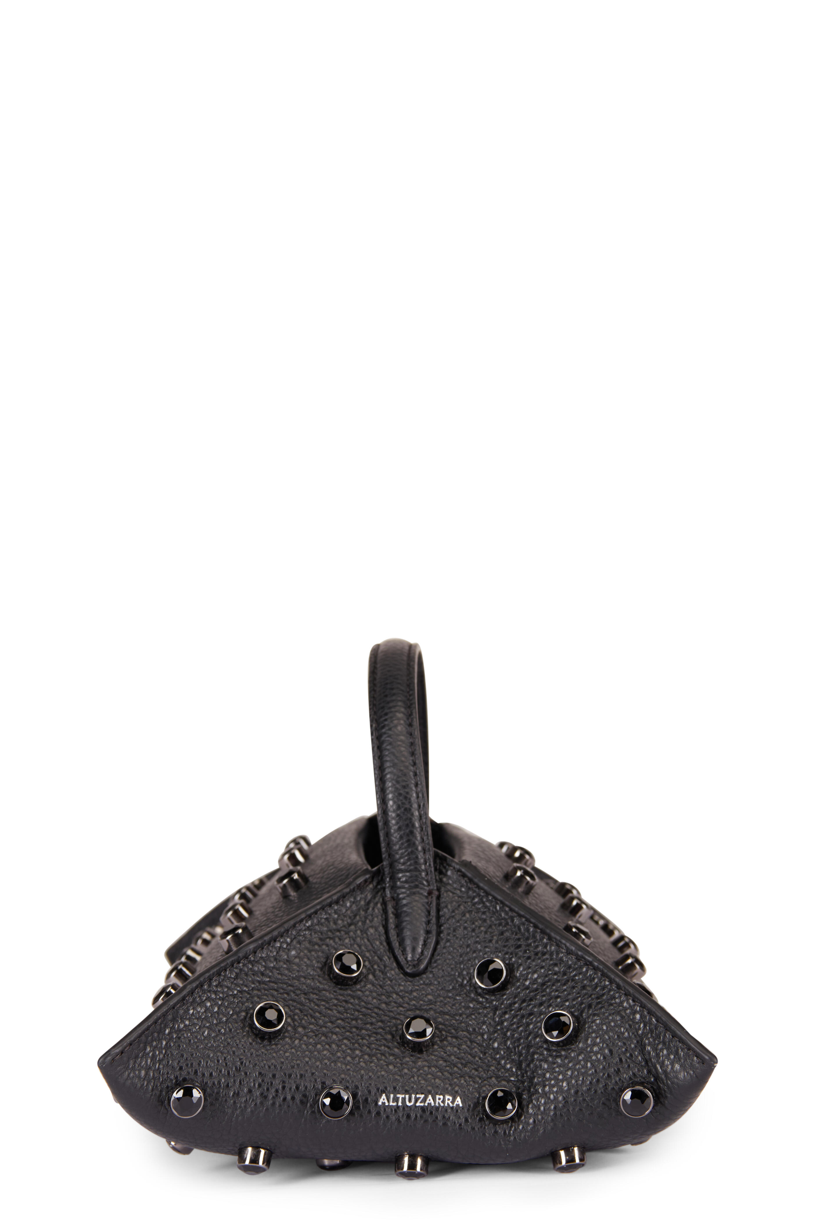 Altuzarra - Origami Black Crystal Baguette Top Handle Bag - view 3