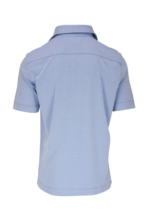 Maurizio Baldassari - Heather Blue Jersey Polo Shirt 