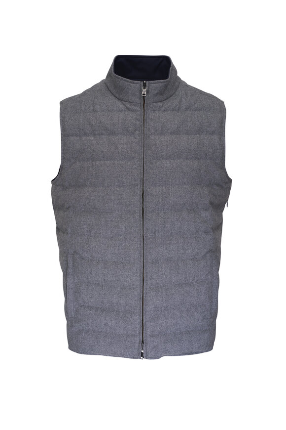 Peter Millar Whistler Nickel Gray Reversible Vest 